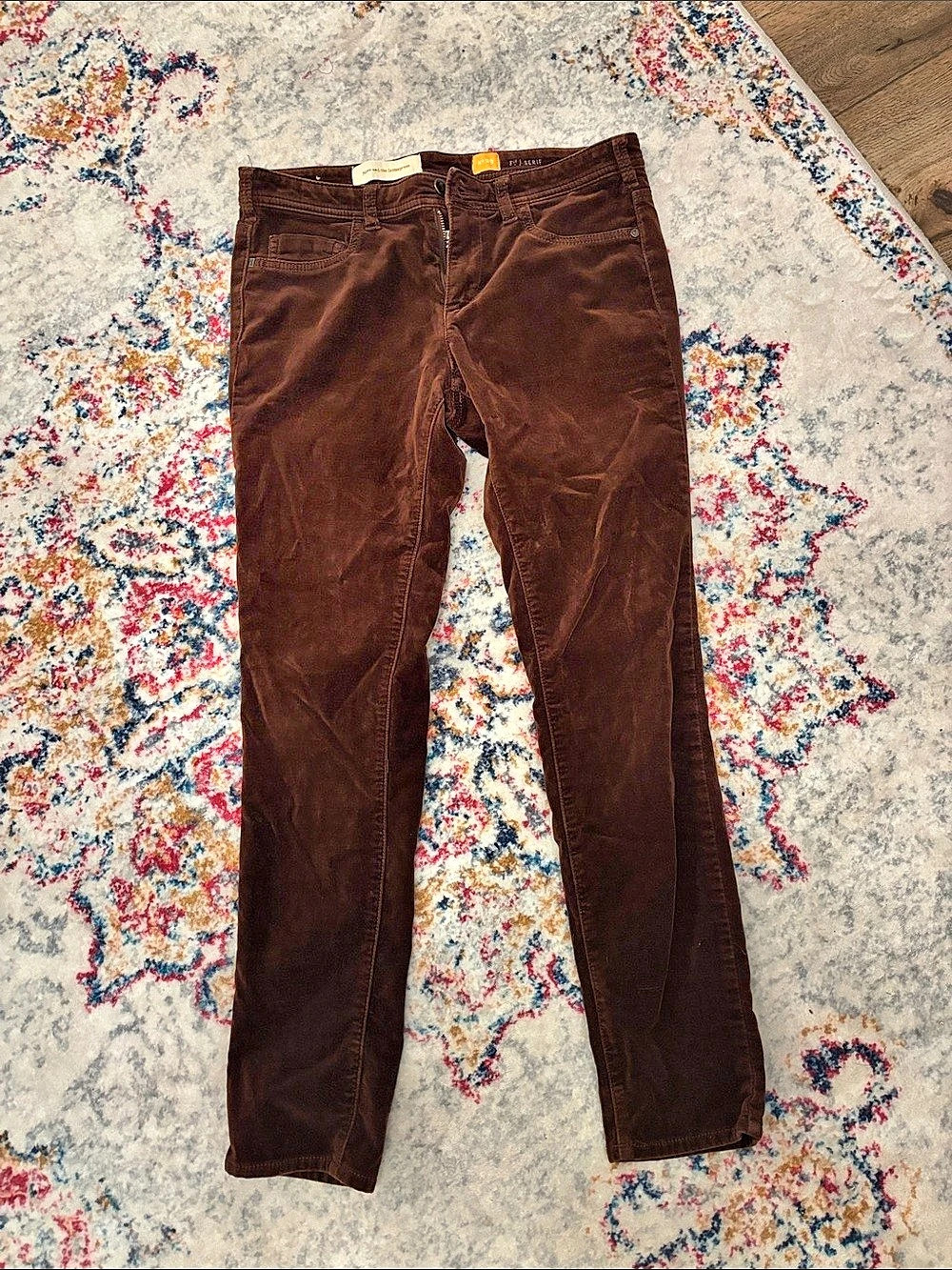 Pilcro and the Letterpress Serif Corduroy Pants Brown Skinny Jeans
